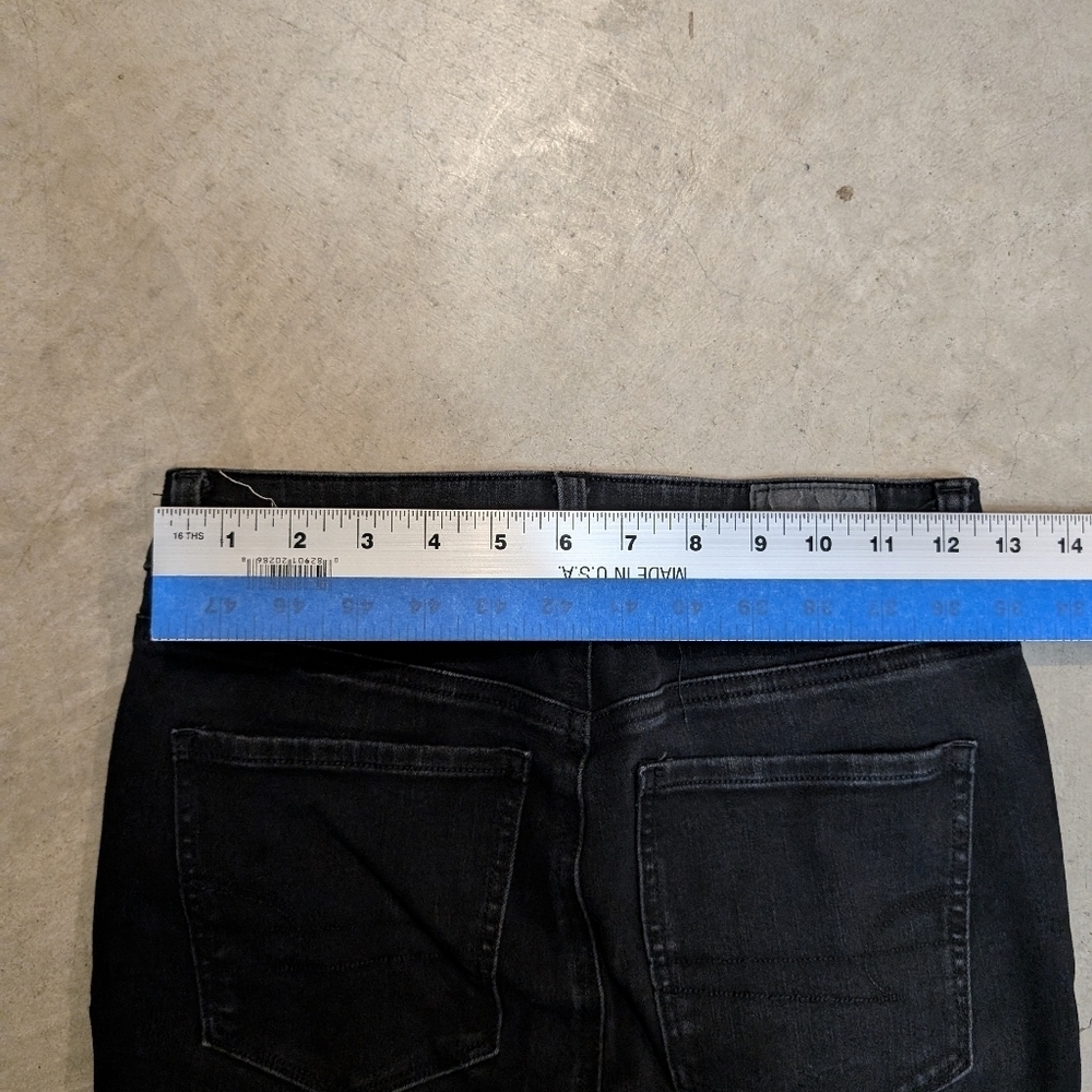 American Eagle Hi-Rise Jegging The Dream Jean Women's 2 Black Stretch - Picture 7 of 7